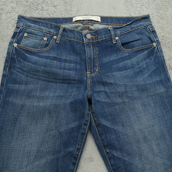 Abercrombie & Fitch Jeans Women's Size 8R Blue Mid-Rise Erin Straight 32" Inseam - Picture 13 of 16